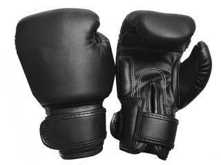 Kanong Kids Muay Thai Boxing Gloves : Plain Black