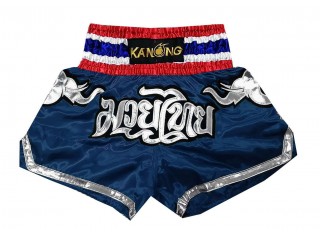 Kanong Kick boxing Shorts Elephant Thailand : KNS-125-Navy