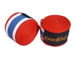KANONG Muay Thai Hand wraps : Red/White/Blue